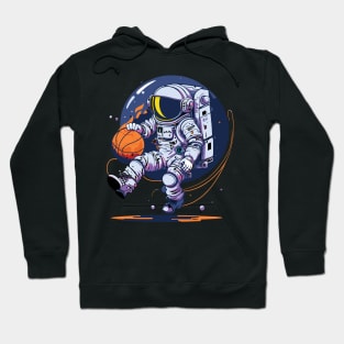 Space Traveller on Distant Planet with Basketball Hoodie